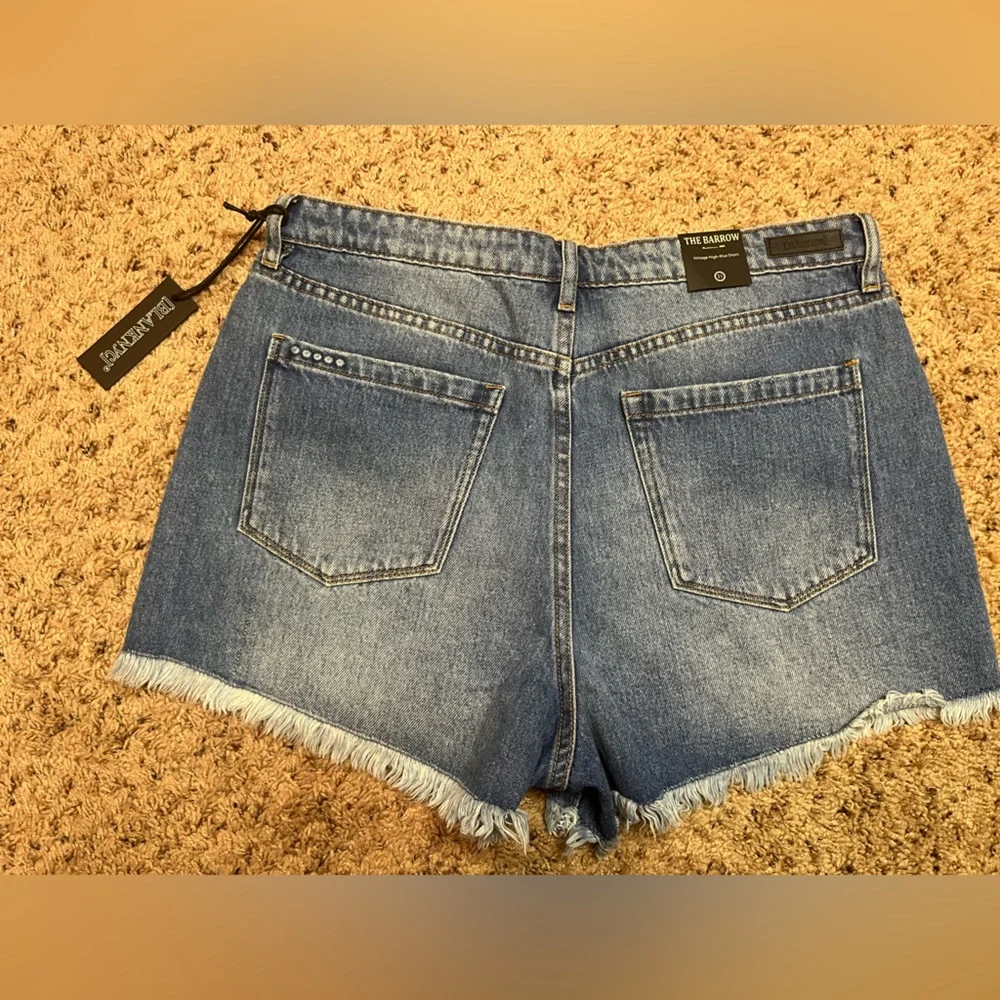 Blank NYC Denim The Barrow Vintage High Rise Cut‎ Off Frayed Shorts Size 31 NWT
